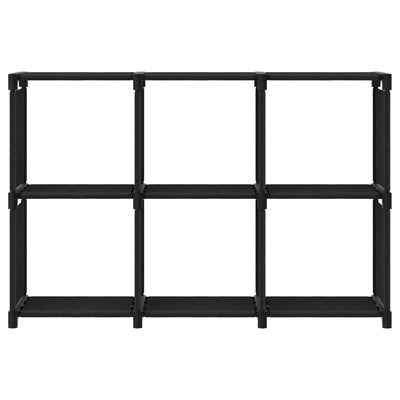 Musta esittelyhylly Francel 103x30x72,5cm (6 kuution, kangas)