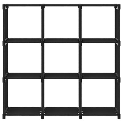 Musta kuution esittelyhylly Francel 103x30x107,5cm (kangas)