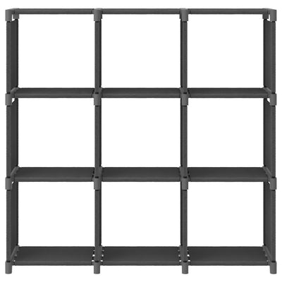 Harmaa esittelyhylly Francel 103x30x107,5cm (9 kuution, kangas)