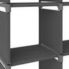 12 kuution esittelyhylly harmaa 103x30x141 cm kangas