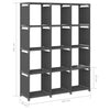 12 kuution esittelyhylly harmaa 103x30x141 cm kangas