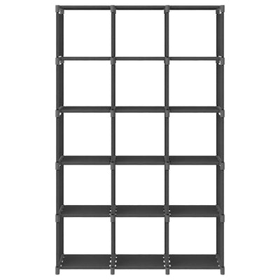 Harmaa esittelyhylly Francel 103x30x175,5cm (kangas)