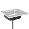 Tiskiallas viemärisarjalla hopea 600x600x155 mm ruostum. teräs