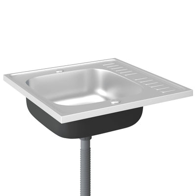Tiskiallas viemärisarjalla hopea 600x600x155 mm ruostum. teräs