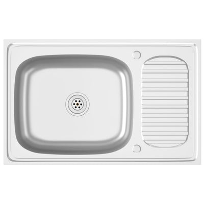 Tiskiallas viemärisarjalla hopea 800x500x155 mm ruostum. teräs