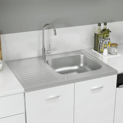 Tiskiallas viemärisarjalla hopea 800x600x155 mm ruostum. teräs