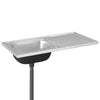 Tiskiallas viemärisarjalla hopea 1000x500x155 mm ruostum. teräs