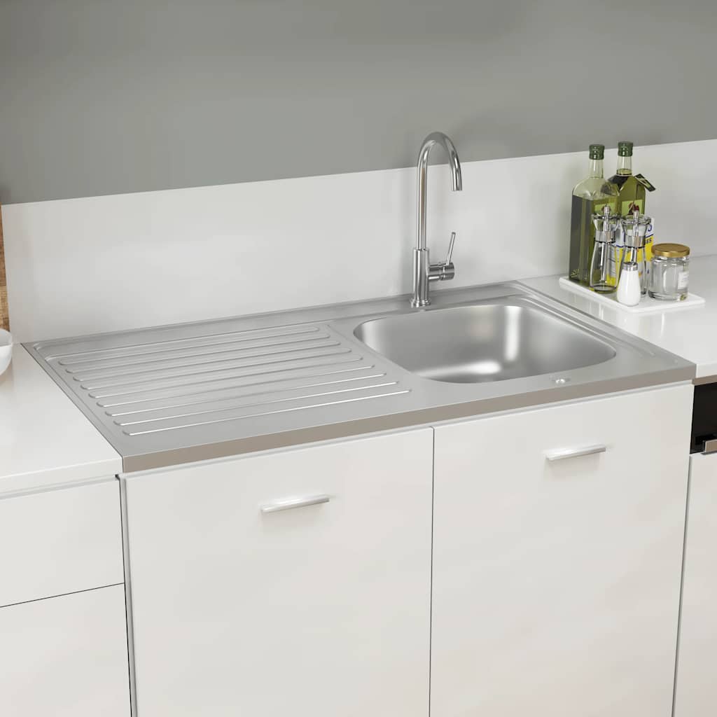 Tiskiallas viemärisarjalla hopea 1000x600x155 mm ruostum. teräs