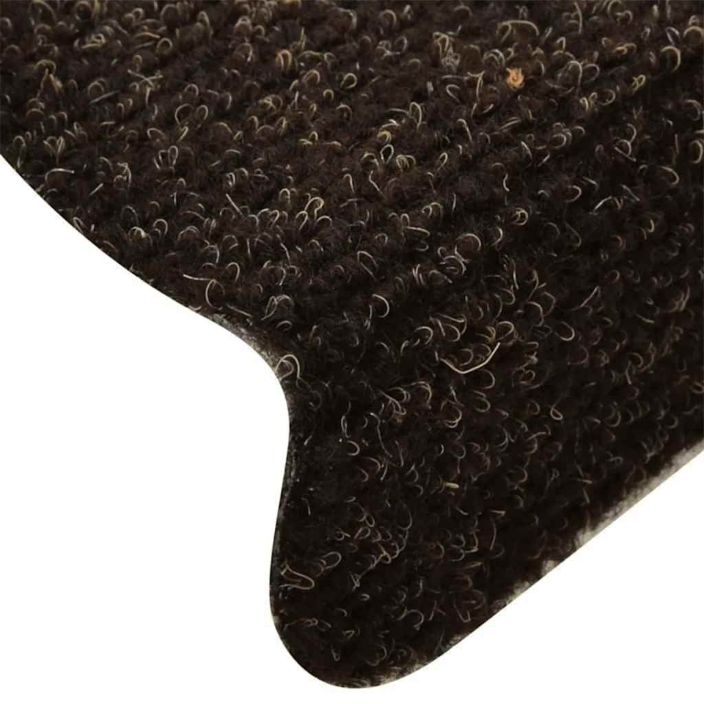 Tummanruskea itsekiinnittyvät porrasmatot Corbett 65x21x4cm (15 kpl)