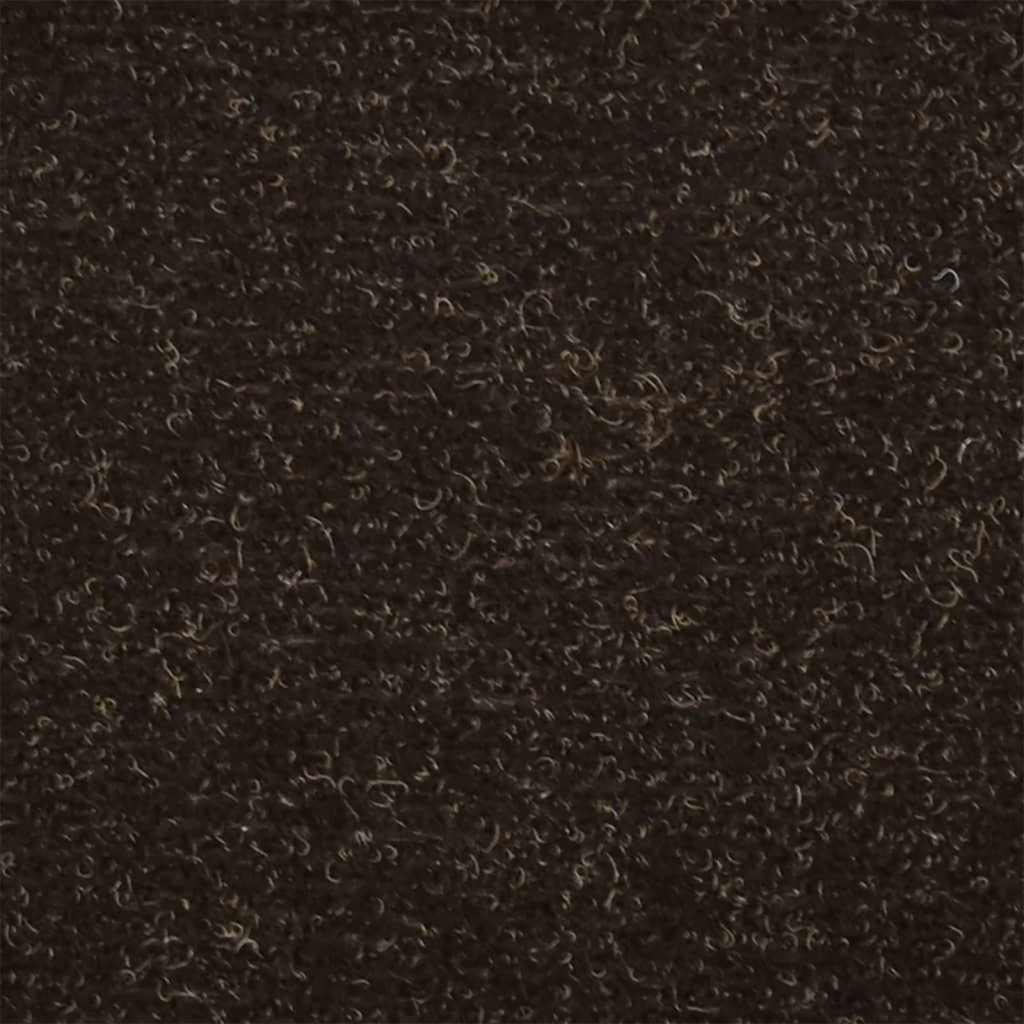 Tummanruskea itsekiinnittyvät porrasmatot Corbett 65x21x4cm (15 kpl)