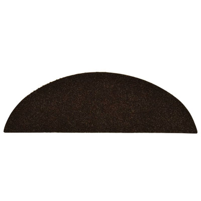 Itsekiinnittyvät porrasmatot 15 kpl ruskea 56x17x3cm neulahuopa