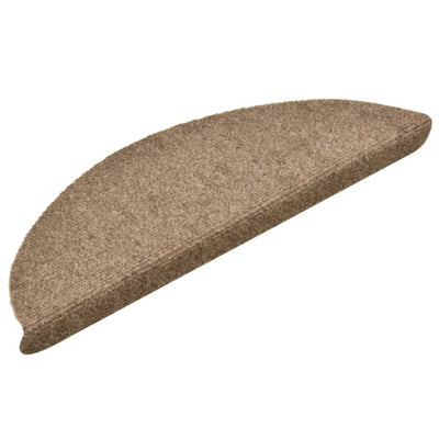 Itsekiinnittyvät porrasmatot 15 kpl kerma 56x17x3 cm neulahuopa