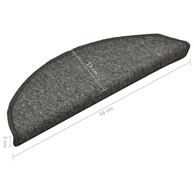 Tummanharmaa porrasmatot Maurat 56x17x3cm (15 kpl)