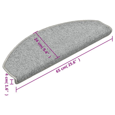 Vaaleanharmaa porrasmatot Maurat 65x24x4cm (15 kpl)