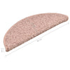 Porrasmatot 15 kpl vaalea pinkki 56x17x3 cm