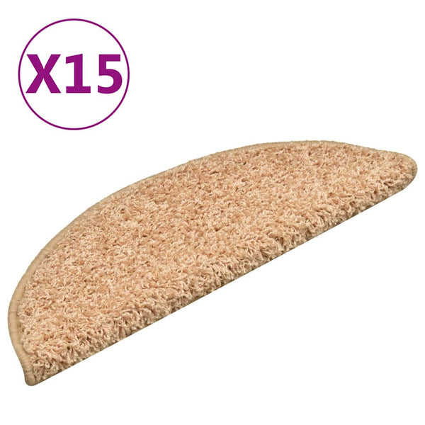 Portaiden matot 15 kpl 56x17x3 cm kultainen puolipyöreä