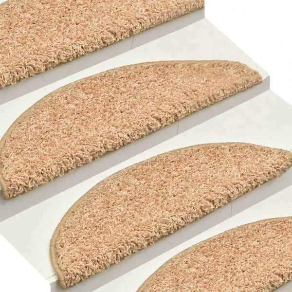 Portaiden matot 15 kpl 56x17x3 cm kultainen puolipyöreä