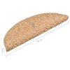 Portaiden matot 15 kpl 56x17x3 cm kultainen puolipyöreä