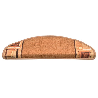 Itsekiinnittyvät porrasmatot 15 kpl beige 65x21x4 cm