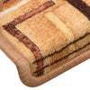 Itsekiinnittyvät porrasmatot 15 kpl beige 65x21x4 cm