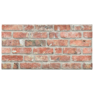 3D Seinäpaneelit punainen tiilikuvio 11 kpl EPS