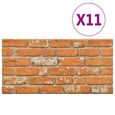 3D-seinäpaneelit vaaleanruskea tiilikuvio 11 kpl EPS