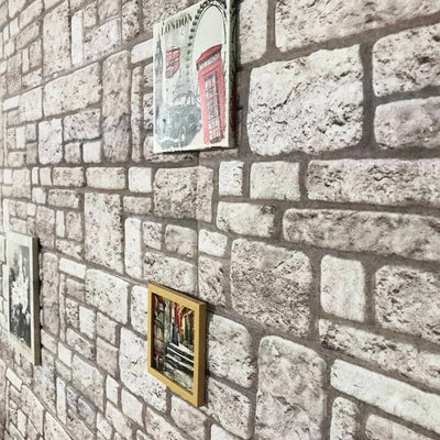 3D Seinäpaneelit tummanharmaa tiilikuvio 11 kpl EPS