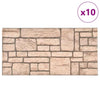 3D-seinäpaneelit beige tiilikuvio 10 kpl EPS