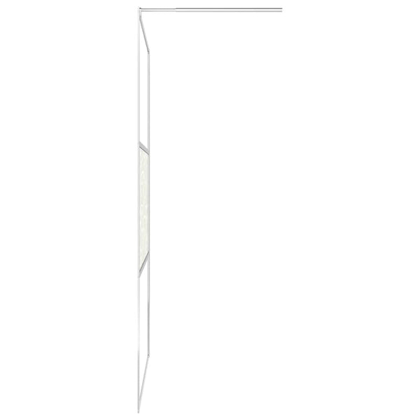 Walk-in suihkun seinäke ESG-lasi kivikuvioinnilla 80x195 cm