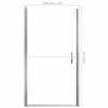 Suihkuovi karkaistu huurrelasi 91x195 cm