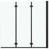 Taittuva suihkukaappi 3 paneelia ESG 130x138 cm musta