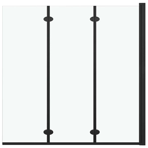 Taittuva suihkukaappi 3 paneelia ESG 130x138 cm musta