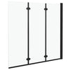 Taittuva suihkukaappi 3 paneelia ESG 130x138 cm musta