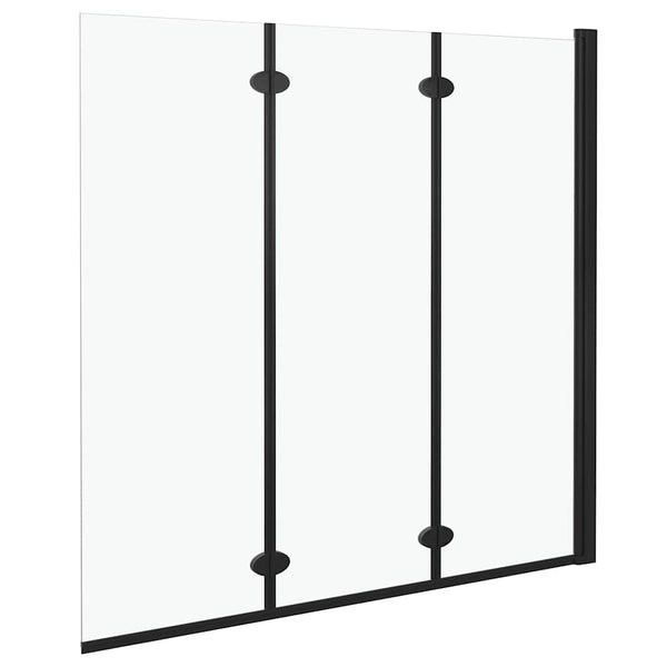 Taittuva suihkukaappi 3 paneelia ESG 130x138 cm musta