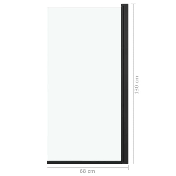 Suihkuseinä ESG 68x130 cm musta