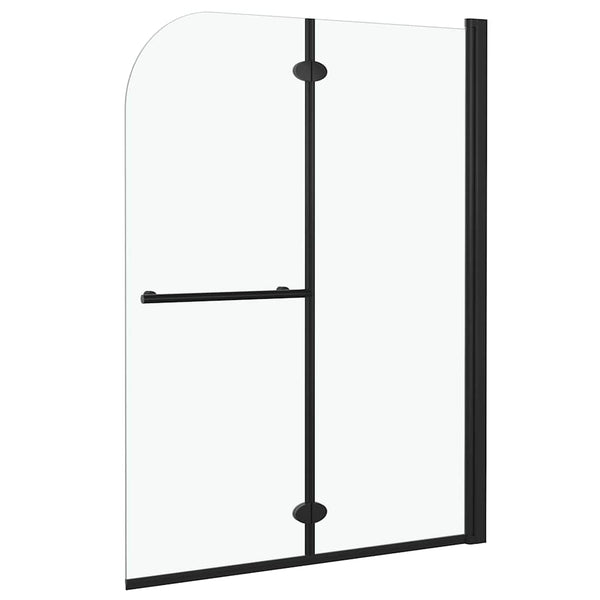 Taittuva suihkukaappi 2 paneelia ESG 95x140 cm musta