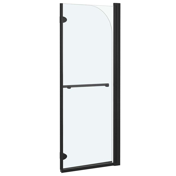 Taittuva suihkukaappi 2 paneelia ESG 95x140 cm musta