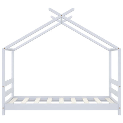 Valkoinen lasten sängynrunko Kamilah 70x140cm (mänty)