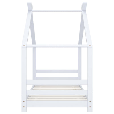 Valkoinen lasten sängynrunko Kamilah 80x160cm (mänty)