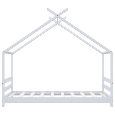 Valkoinen lasten sängynrunko Kamilah 80x160cm (mänty)