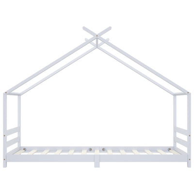 Valkoinen lasten sängynrunko Kamilah 90x200cm (mänty)