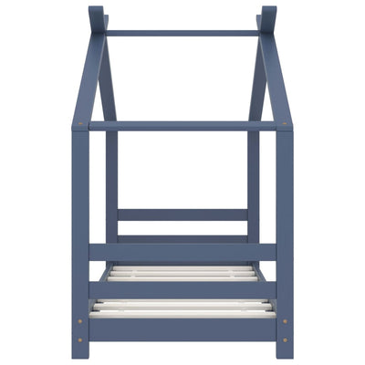 Harmaa lasten sängynrunko Kamilah 70x140cm (mänty)