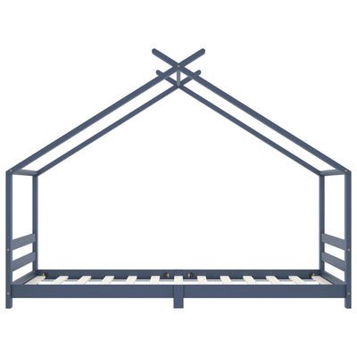 Harmaa lasten sängynrunko Kamilah 90x200cm (mänty)