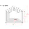 Irrotettava karjateltta PVC 550 g/m² 3,3x6,4 m tummanvihreä