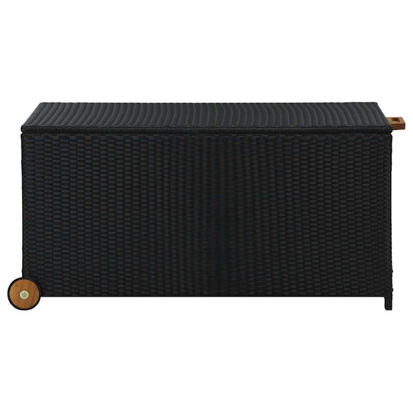 Musta puutarhan säilytyslaatikko Marsiliean 120x65x61cm (polyrottinki)