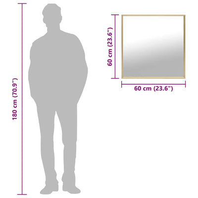 Kullanvärinen peili Neculita 60x60cm