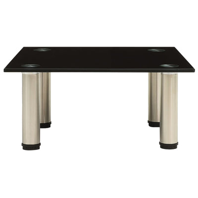 Musta tv-taso Wrabel 40x35x17cm (karkaistu lasi)