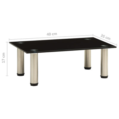 Musta tv-taso Wrabel 40x35x17cm (karkaistu lasi)