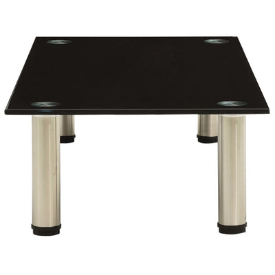 TV-taso musta 80x35x17 cm karkaistu lasi