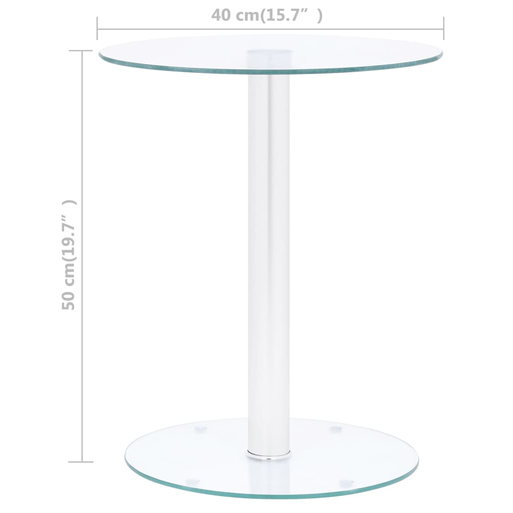 Läpinäkyvä sohvapöytä Corceagu 40cm (karkaistu lasi)